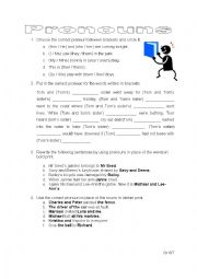 English Worksheet: Pronouns