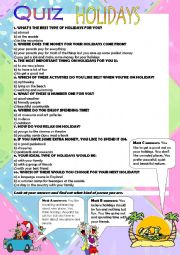 English Worksheet: Quiz 