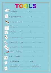 English Worksheet: Workshop tools