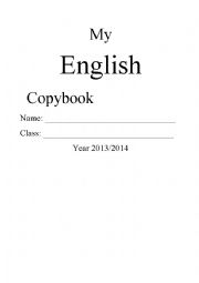 English Worksheet: copybook cover