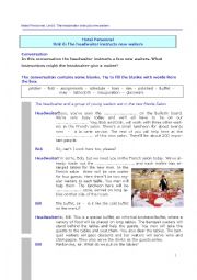 English Worksheet: Hotel personnel U6