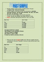 English Worksheet: Past Simple 