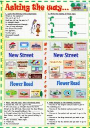 English Worksheet: Asking the way...