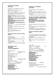 English Worksheet: Song: Spending my time, Listen to your heart by Roxette