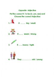 English Worksheet: Opposite Adjective