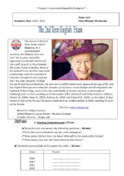 English Worksheet: Biography test