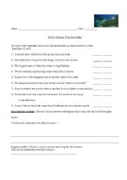 English Worksheet: Amazon Rainforest Anticipation Guide