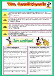 English Worksheet: The conditionals-lesson and exercises