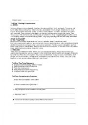 English Worksheet: elemantary reading