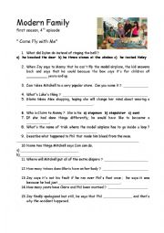 English Worksheet: Modern Family- 4th episode