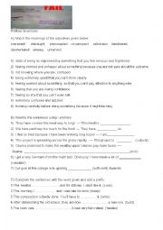 English Worksheet: Prefixes Exercises