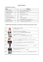 English Worksheet: Sports Idioms