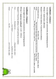 English Worksheet: Conditional 1&2 If clauses 1&2 easy overview