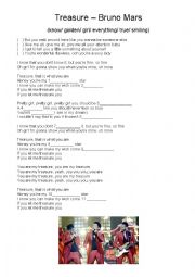 English Worksheet: Treasure - Bruno Mars