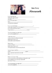 English Worksheet: Firework (Kate Perry)