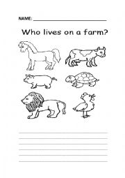 English Worksheet: FARM ANIMALS