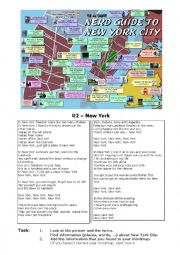 English Worksheet: New York City Mindmap