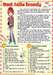 English Worksheet: Meet Anita Brownly