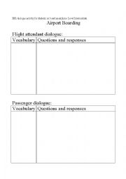 English Worksheet: Flight dialogue