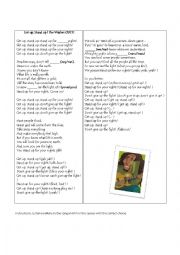 English Worksheet: Get up, Stand up Song