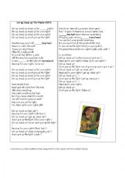 English Worksheet: Get up, Stand up Song