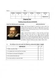 English Worksheet: Progress Test Elementary New Headway