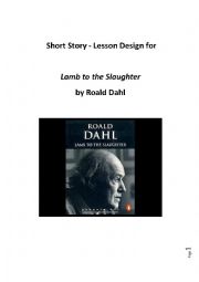 English Worksheet: short story worksheets for lamb to the slaughter by roald dahl