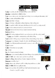 English Worksheet: Coraline by Neil Gaiman Glossary Ch 4