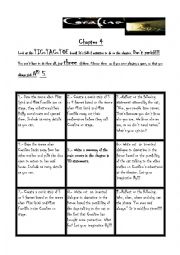 English Worksheet: Coraline by Neil Gaiman Activities Ch 4