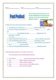 English Worksheet: Past Perfective