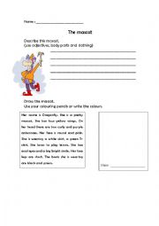 English Worksheet: The mascot