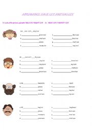 English Worksheet: Have got ans has got 