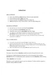 English Worksheet: Linking words for essays