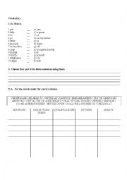 English Worksheet: Vocabulary test: Speak out intermediate units 6 and 7