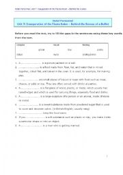 English Worksheet: Hotel personnel U7