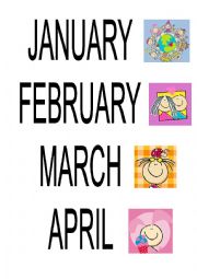 English Worksheet: months