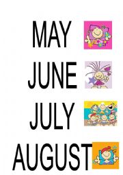 English Worksheet: months