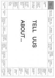 English Worksheet: Conversation board