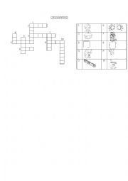 English Worksheet: crossword