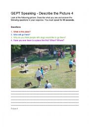 English Worksheet: GEPT Picture Description 4