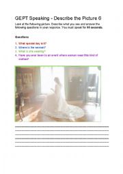 English Worksheet: GEPT Picture Description 6