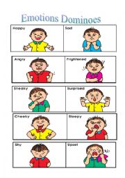 English Worksheet: Emotions Dominoes
