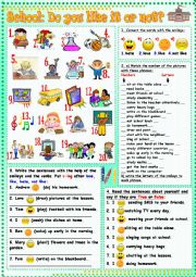 English Worksheet: School: Do you like it or not?