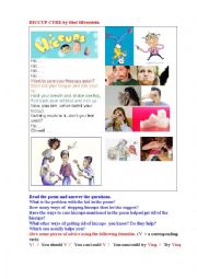 English Worksheet: HICCUPS CURE (a poem)