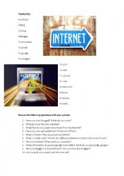 English Worksheet: The Internet