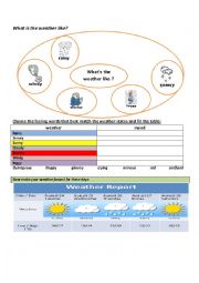 English Worksheet: weather and feelings