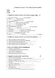 English Worksheet: cuttingedge