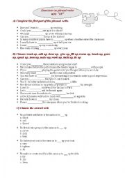 English Worksheet: Phrasal verbs with UP