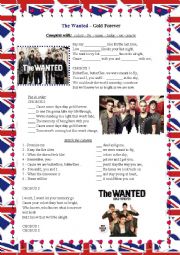 English Worksheet: The Wanted Gold Forever