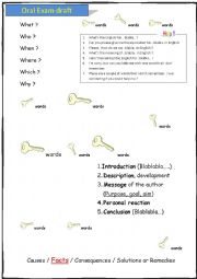 English Worksheet: Oral Exam draft